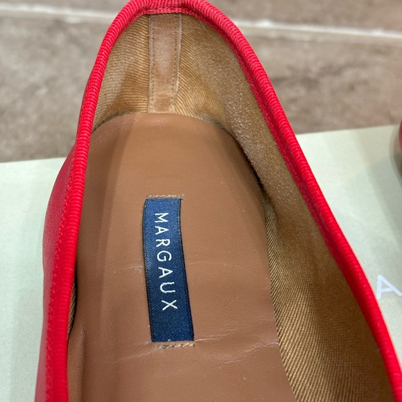 MARGAUX Size 7 WIDE The Demi Nappa Leather Ballet Flat in Scarlett Nappa - Picture 10 of 11